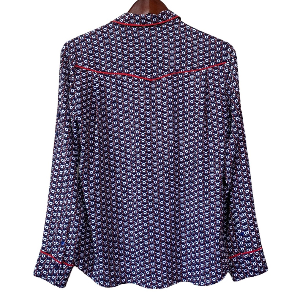 Express Flower Pattern Western Style Button Down … - image 2